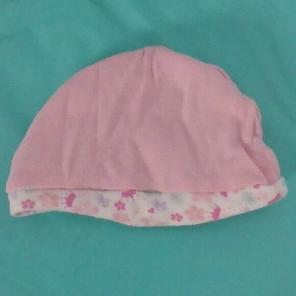 Unbranded | OS one size | Reversible Charming Pink Crown Baby Hat - Picture 5 of 5